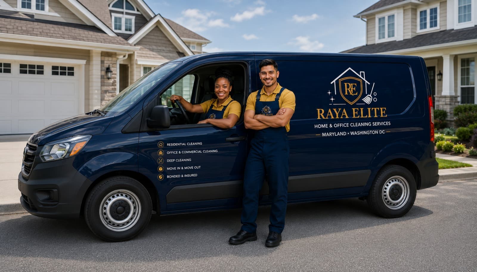 Raya Elite branded cleaning van